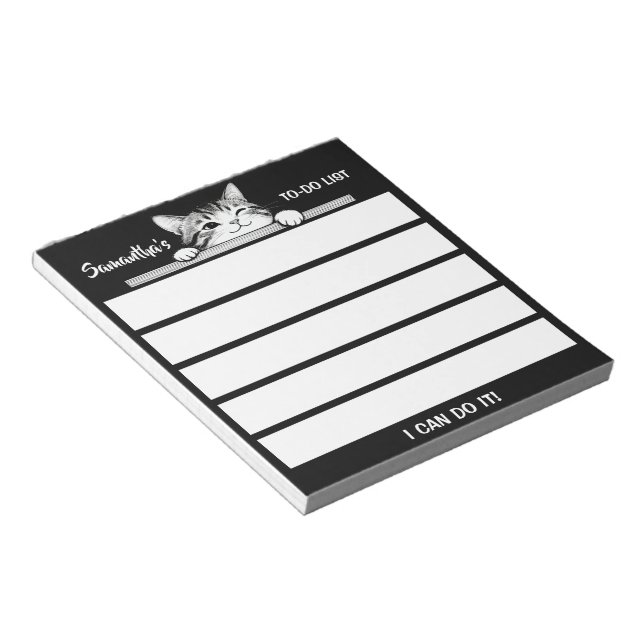Cute Kitty Minimalistic Design - CAT 2 Notepad (Angled)