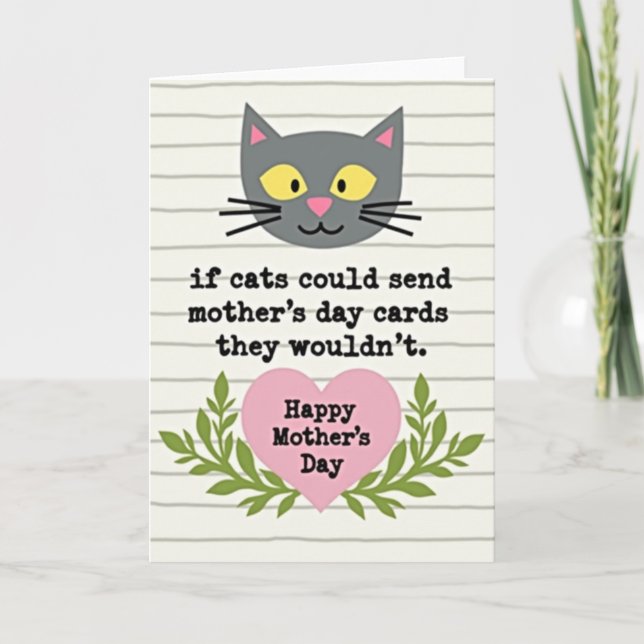 Cute Kitty Mothers Day Card (Front)
