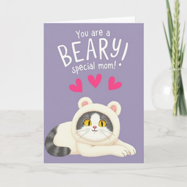 Cute Kitty Mothers Day Love Card (Front)