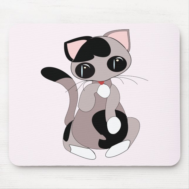 Cute Kitty Mouse Pad (Front)