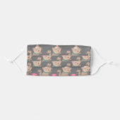 Cute kitty pattern cute bright modern adult cloth face mask (Front, Folded)