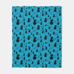 Cute kitty pattern fleece blanket