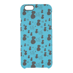 Cute kitty pattern clear iPhone 6/6S case