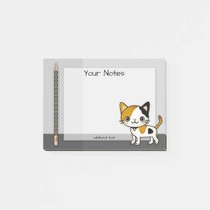 Cute Kitty Pencil Post It Notes