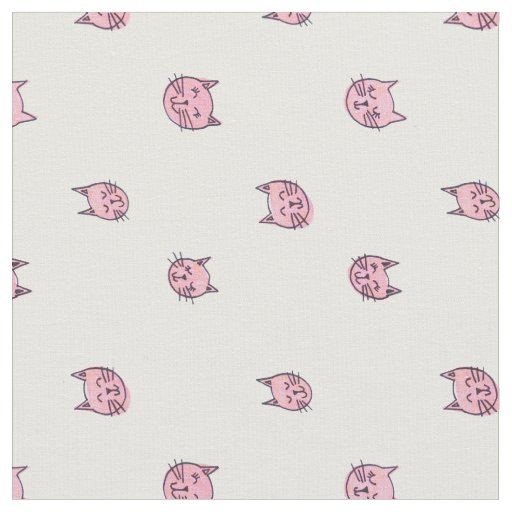 Cute Kitty Print Fabric