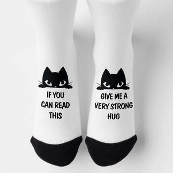Cute Kitty Romantic Quote - Crew Socks by EnjoyDesigning at Zazzle