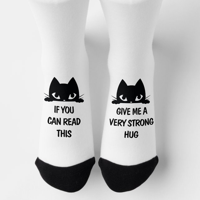 Cute Kitty Romantic Quote - Crew Socks (Creator Uploaded)