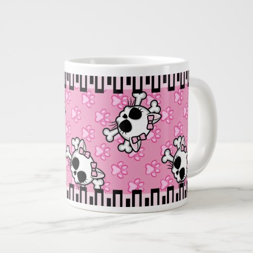 Cute Kitty Skull Large Coffee Mug