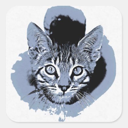 Cute Kitty Square Sticker