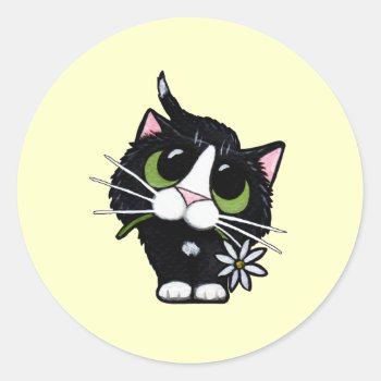 Cute Kitty Sticker by LisaMarieArt at Zazzle