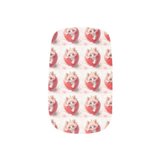 Cute Kitty Strawberry Minx Nail Art