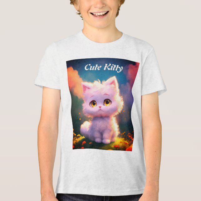 Cute Kitty Tri-Blend Shirt (Front)
