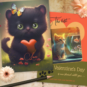 Cute Kitty Valentine's Day Card