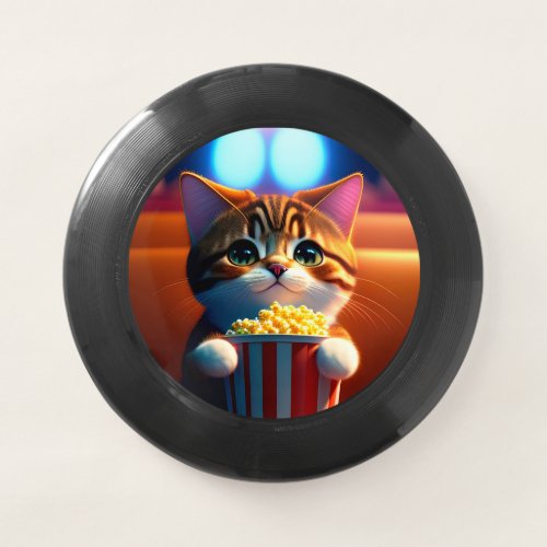 Cute Kitty wach movie Frisbees