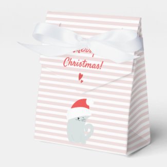 Cute Kitty with a Santa Hat - Christmas 