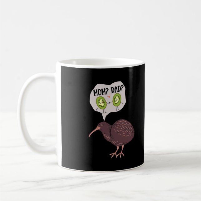 Cute Kiwi Bird Family Humor New Zealand Coffee Mug (Left)