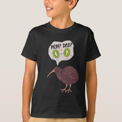 Cute Kiwi Bird Family Humor New Zealand T_Shirt