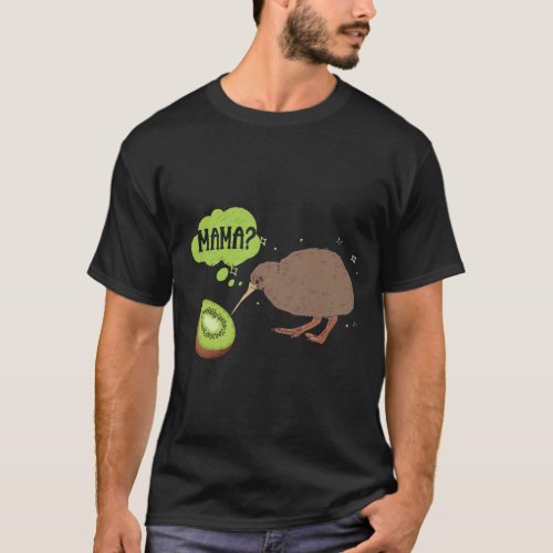 Cute Kiwi Bird Humor New Zealand T_Shirt