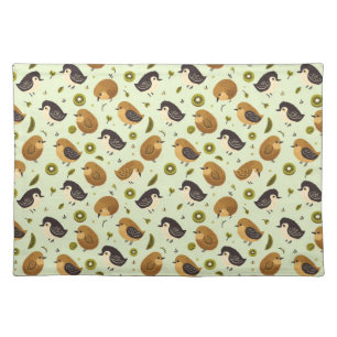 Cute Kiwi Birds Pattern Cloth Placemat