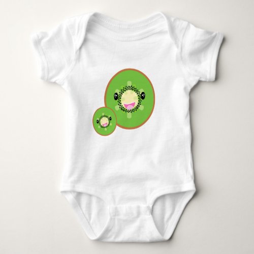 Cute Kiwi fruit kawaii Baby Bodysuit