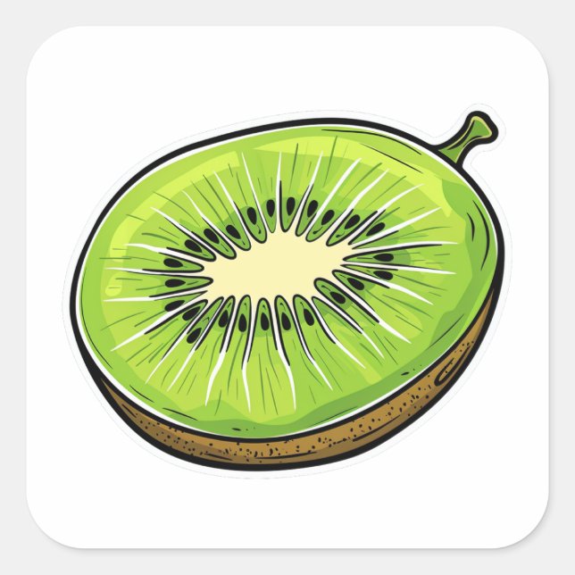 Cute Kiwi Fruit Sticker - Fresh and Fun! (Front)