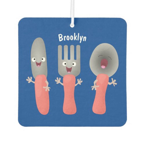 Cute knife fork and spoon cutlery cartoon  air freshener