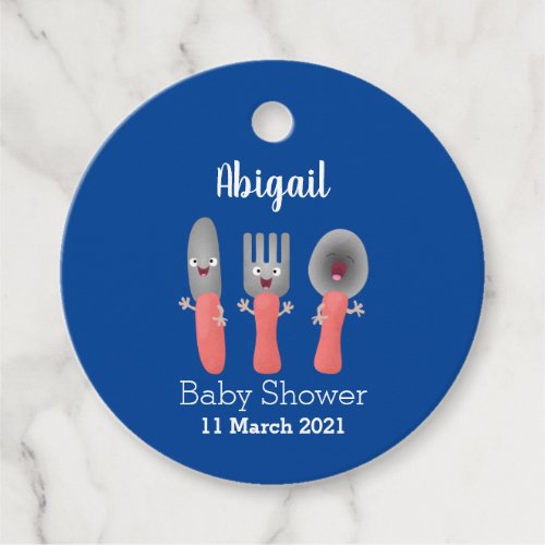 Cute knife fork and spoon cutlery cartoon favor tags