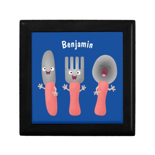 Cute knife fork and spoon cutlery cartoon gift box