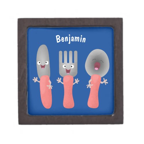 Cute knife fork and spoon cutlery cartoon gift box