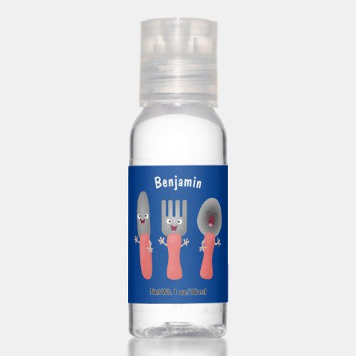 Cute knife fork and spoon cutlery cartoon hand sanitizer