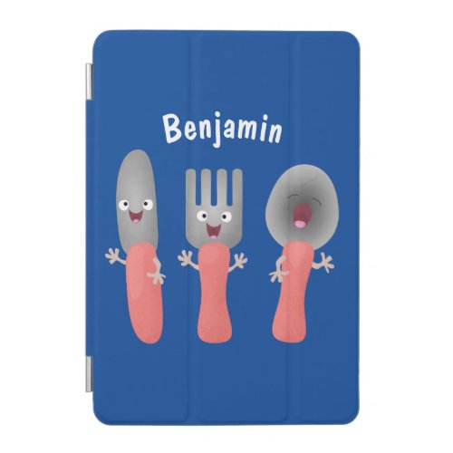 Cute knife fork and spoon cutlery cartoon  iPad mini cover