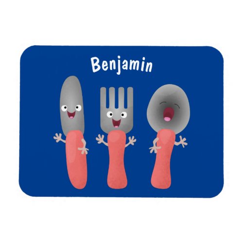 Cute knife fork and spoon cutlery cartoon magnet