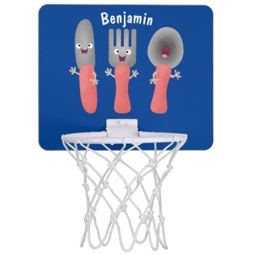 Cute knife fork and spoon cutlery cartoon mini basketball hoop