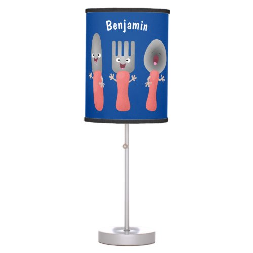 Cute knife fork and spoon cutlery cartoon table lamp