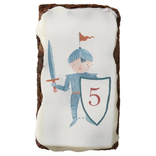 Cute knight personalised Birthday party Cake Brownie