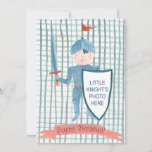 Cute knight personalised Photo Birthday