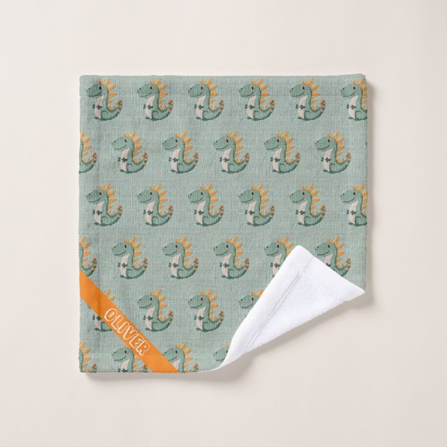 Cute Knitted Dinosaur Children's Yoga Mat Wash Cloth (Wash Cloth)