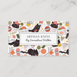 Cute Knitting Business And Knitting Instruction Card