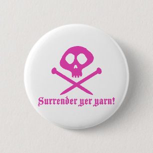 Cute Knitting Pinback Button