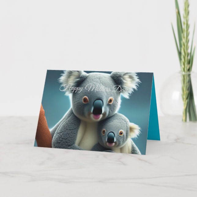 Cute Koala and Baby Mothers Day Card (Front)