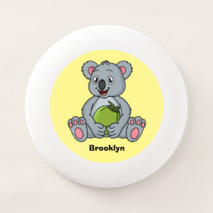 Cute koala and coconut cartoon illustration Wham-O frisbee