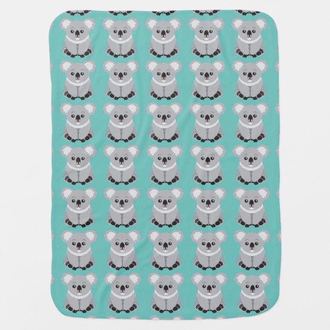 Cute Koala Baby Blanket (Front)