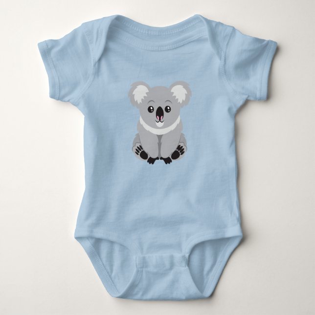 Cute Koala Baby Bodysuit (Front)