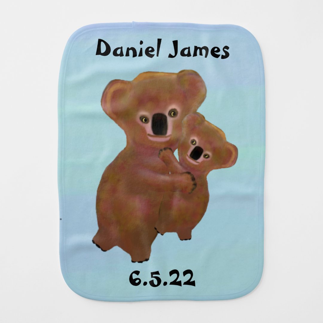 Cute Koala Baby Burp Cloth Zazzle