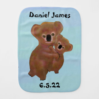 Cute Koala Baby Burp Cloth