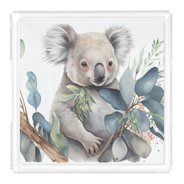 Cute Koala Bear Acrylic Tray (Front)