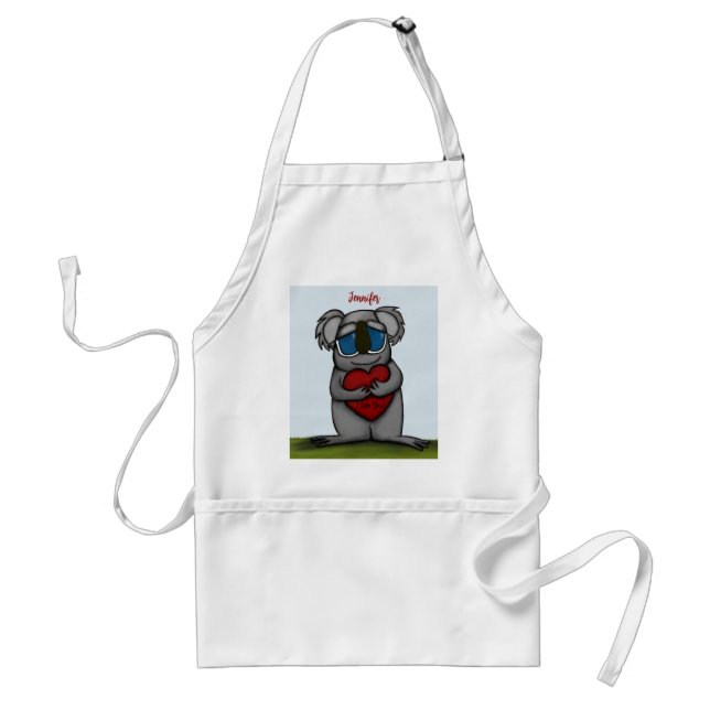 Cute Koala Bear Adult Apron (Front)