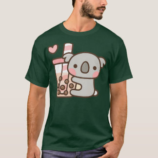Cute Koala Bear And Bubble Tea T-Shirt