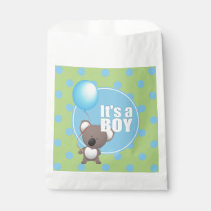 Cute Koala Bear Baby Boy Favor Bag