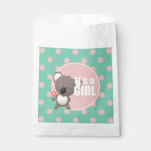 Cute Koala Bear Baby Girl Favor Bag